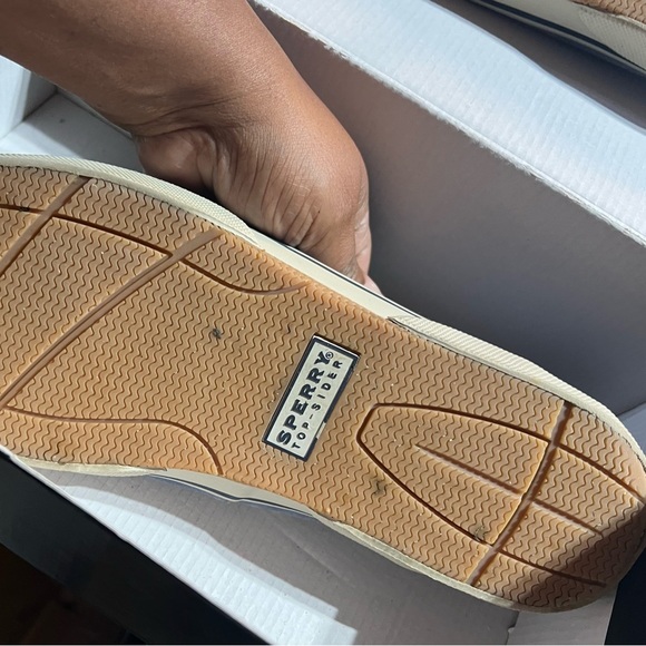 Sperry Top Sider Mens Halyard 2 Eye Denim Blue Slip On Boat Shoes Size 12 - Picture 11 of 11